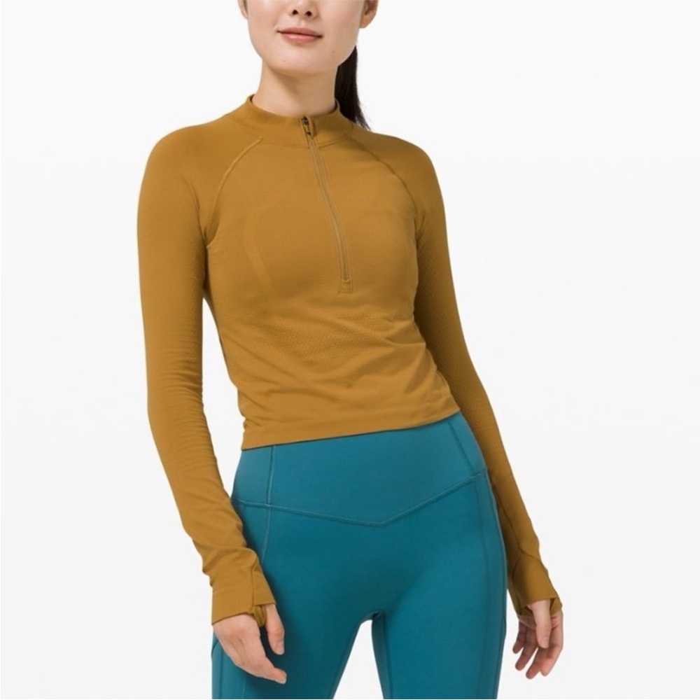 Lululemon Swiftly Tech Top Cropped Tuscan Gold 10